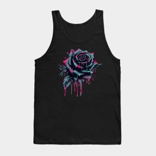 Dark rose dripping art Tank Top